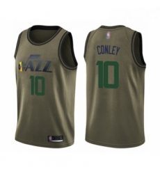 Youth Utah Jazz 10 Mike Conley Swingman Green Salute to Service Basketball Jersey 