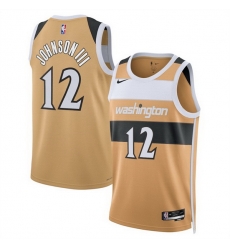 Men Washington Wizards 12 Tre Johnson Gold 2025 26 City Edition Stitched Basketball Jersey Men Washington Wizards 12 Tre Johnson Gold 2025 26 City Edition Stitched Basketball Jersey