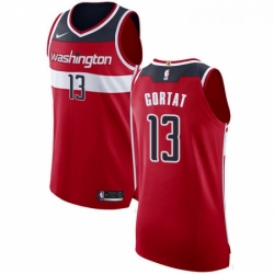 Mens Nike Washington Wizards 13 Marcin Gortat Authentic Red Road NBA Jersey Icon Edition