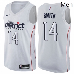 Mens Nike Washington Wizards 14 Jason Smith Swingman White NBA Jersey City Edition