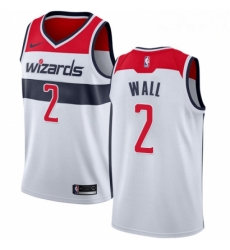 Mens Nike Washington Wizards 2 John Wall Swingman White Home NBA Jersey Association Edition