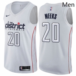 Mens Nike Washington Wizards 20 Jodie Meeks Swingman White NBA Jersey City Edition 