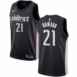 Mens Nike Washington Wizards 21 Dwight Howard Swingman Black NBA Jersey City Edition 