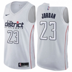 Mens Nike Washington Wizards 23 Michael Jordan Swingman White NBA Jersey City Edition