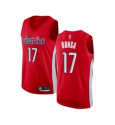 Mens Washington Wizards 17 Isaac Bonga Red Swingman Jersey Earned Edition 