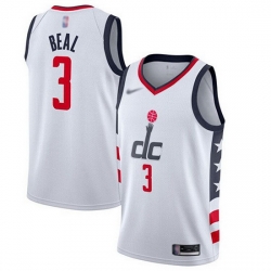 Wizards  3 Bradley Beal White Basketball Swingman City Edition 2019 20 Jersey