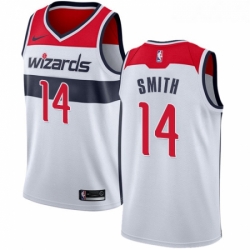 Womens Nike Washington Wizards 14 Jason Smith Authentic White Home NBA Jersey Association Edition