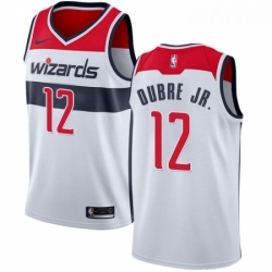 Youth Nike Washington Wizards 12 Kelly Oubre Jr Authentic White Home NBA Jersey Association Edition