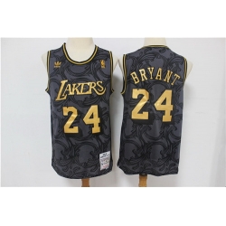 Lakers 24 Kobe Bryant Black Hardwood Classics Jersey