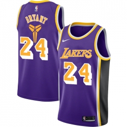 Lakers 24 Kobe Bryant Purple Nike Swingman Jersey