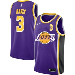 Lakers 3 Anthony Davis Purple 2020 2021 New City Edition Nike Swingman Jerseys