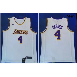 Lakers 4 Alex Caruso White Nike Swingman Jersey