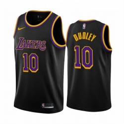 Men Los Angeles Lakers 10 Jared Dudley Black NBA Swingman 2020 21 Earned Edition Jersey