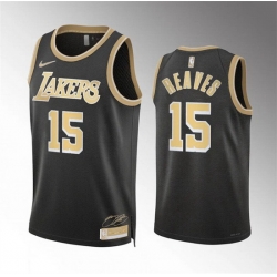 Men Los Angeles Lakers 15 Austin Reaves Black 2024 Select Series Stitched Basketball Jersey