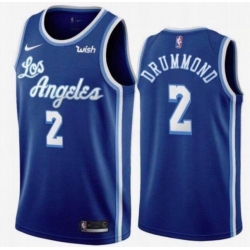 Men Los Angeles Lakers Andre Drummond 2 Basketball Blue Jersey