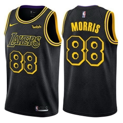 Men Nike Los Angeles Lakers 88 Markieff Morris Black NBA Swingman City Edition Jersey