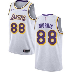 Men Nike Los Angeles Lakers 88 Markieff Morris White NBA Swingman Association Edition Jersey