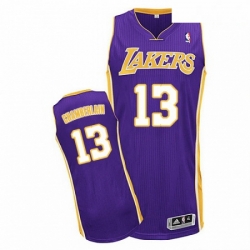 Mens Adidas Los Angeles Lakers 13 Wilt Chamberlain Authentic Purple Road NBA Jersey