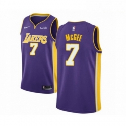 Mens Los Angeles Lakers 1 JaVale McGee Authentic Purple Basketball Jersey Statement Edition 