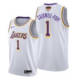 Men's Los Angeles Lakers #1 Kentavious Caldwell-Pope 2020 White Finals Stitched NBA Jersey