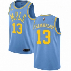 Mens Nike Los Angeles Lakers 13 Wilt Chamberlain Swingman Blue Hardwood Classics NBA Jersey