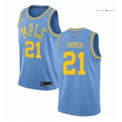 Mens Nike Los Angeles Lakers 21 Michael Cooper Swingman Blue Hardwood Classics NBA Jersey