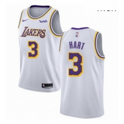 Mens Nike Los Angeles Lakers 3 Josh Hart Swingman White NBA Jersey Association Edition 