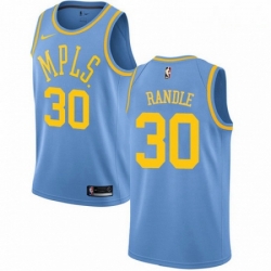 Mens Nike Los Angeles Lakers 30 Julius Randle Authentic Blue Hardwood Classics NBA Jersey 