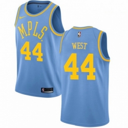 Mens Nike Los Angeles Lakers 44 Jerry West Swingman Blue Hardwood Classics NBA Jersey