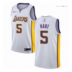 Mens Nike Los Angeles Lakers 5 Josh Hart Authentic White NBA Jersey Association Edition 