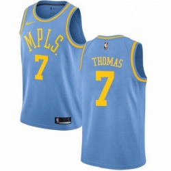 Mens Nike Los Angeles Lakers 7 Isaiah Thomas Authentic Blue Hardwood Classics NBA Jersey 