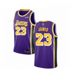 Womens Los Angeles Lakers 23 LeBron James Swingman Purple Basketball Jerseys Statement Edition 