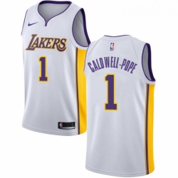 Womens Nike Los Angeles Lakers 1 Kentavious Caldwell Pope Swingman White NBA Jersey Association Edition 