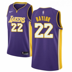 Womens Nike Los Angeles Lakers 22 Elgin Baylor Swingman Purple NBA Jersey Statement Edition