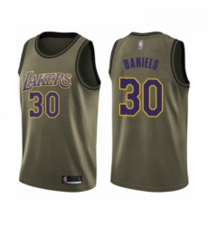 Youth Los Angeles Lakers 30 Troy Daniels Swingman Green Salute to Service Basketball Jersey 