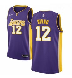 Youth Nike Los Angeles Lakers 12 Vlade Divac Swingman Purple NBA Jersey Statement Edition