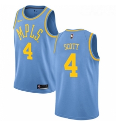 Youth Nike Los Angeles Lakers 4 Byron Scott Swingman Blue Hardwood Classics NBA Jersey