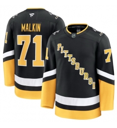 Men Pittsburgh Penguins Active Player Custom Black 2024 25 Alternate Stitched Hockey Jersey