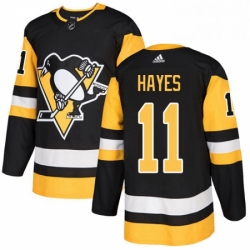 Mens Adidas Pittsburgh Penguins 11 Jimmy Hayes Premier Black Home NHL Jersey 