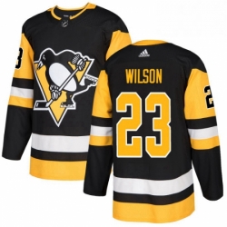 Mens Adidas Pittsburgh Penguins 23 Scott Wilson Premier Black Home NHL Jersey 