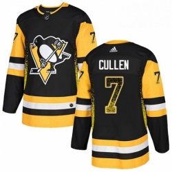 Mens Adidas Pittsburgh Penguins 7 Matt Cullen Authentic Black Drift Fashion NHL Jersey 