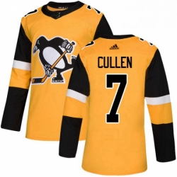 Mens Adidas Pittsburgh Penguins 7 Matt Cullen Premier Gold Alternate NHL Jersey 