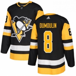 Mens Adidas Pittsburgh Penguins 8 Brian Dumoulin Premier Black Home NHL Jersey 