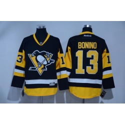 Penguins 13 Nick Bonino Black Reebok Jersey