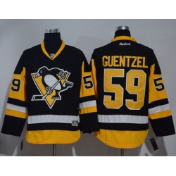 Penguins #59 Jake Guentzel Black Alternate Stitched NHL Jersey