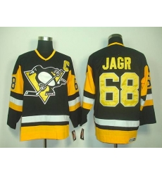 Penguins #68 Jaromir Jagr Black CCM Throwback Stitched NHL Jersey