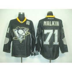 Penguins #71 Evgeni Malkin Black Ice Stitched NHL Jersey