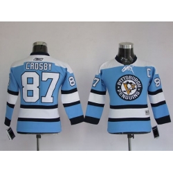 Penguins #87 Sidney Crosby Stitched Blue NHL Jersey