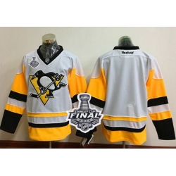 Penguins Blank White New Away 2017 Stanley Cup Final Patch Stitched NHL Jersey