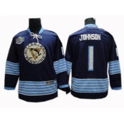 Pittsburgh Penguins 1 Brent Johnson 2011 Winter Classic Jersey Dark Blue